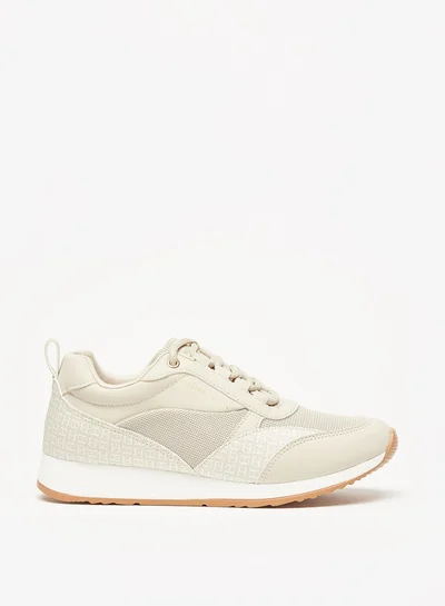 فلورا بيلا من شو إكسبرس Women Panelled Low Ankle Sneakers with Lace-Up Closure