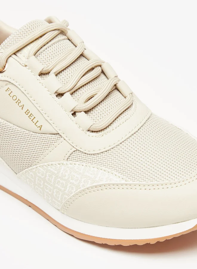 فلورا بيلا من شو إكسبرس Women Panelled Low Ankle Sneakers with Lace-Up Closure