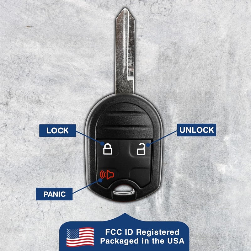 KeylessOption Keyless Entry Remote Control Uncut Blank Car Ignition Key Fob Replacement for CWTWB1U793 - Image 4