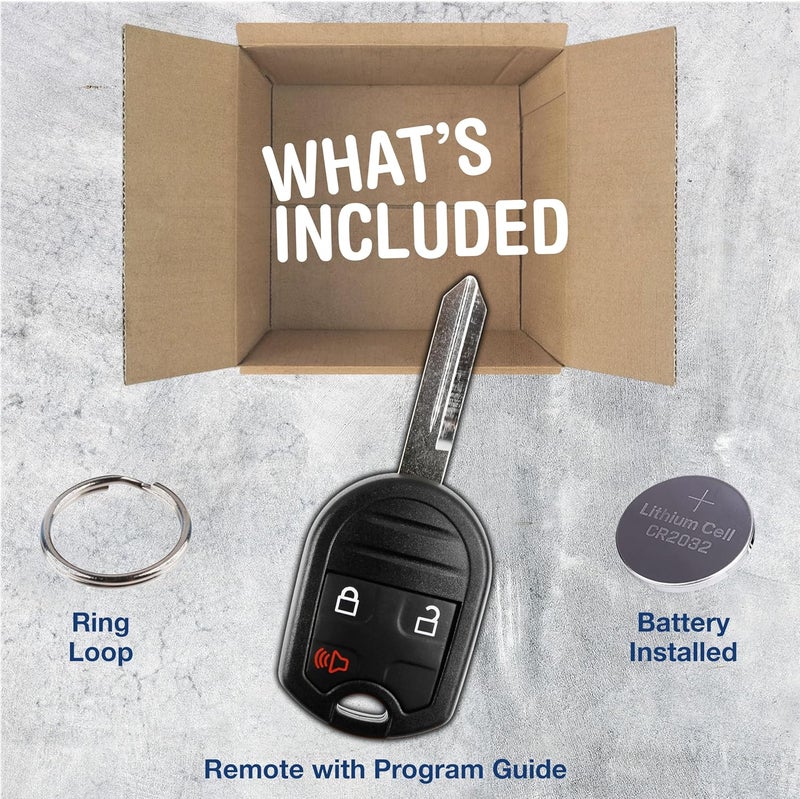 KeylessOption Keyless Entry Remote Control Uncut Blank Car Ignition Key Fob Replacement for CWTWB1U793 - Image 1