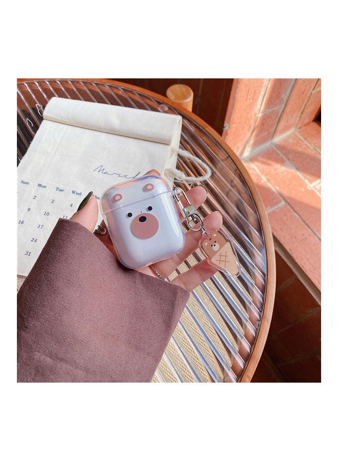 XiuWoo Cute Bear Themed Case Cover For Apple AirPods 1/2 Clear/Brown/Black - Image 2