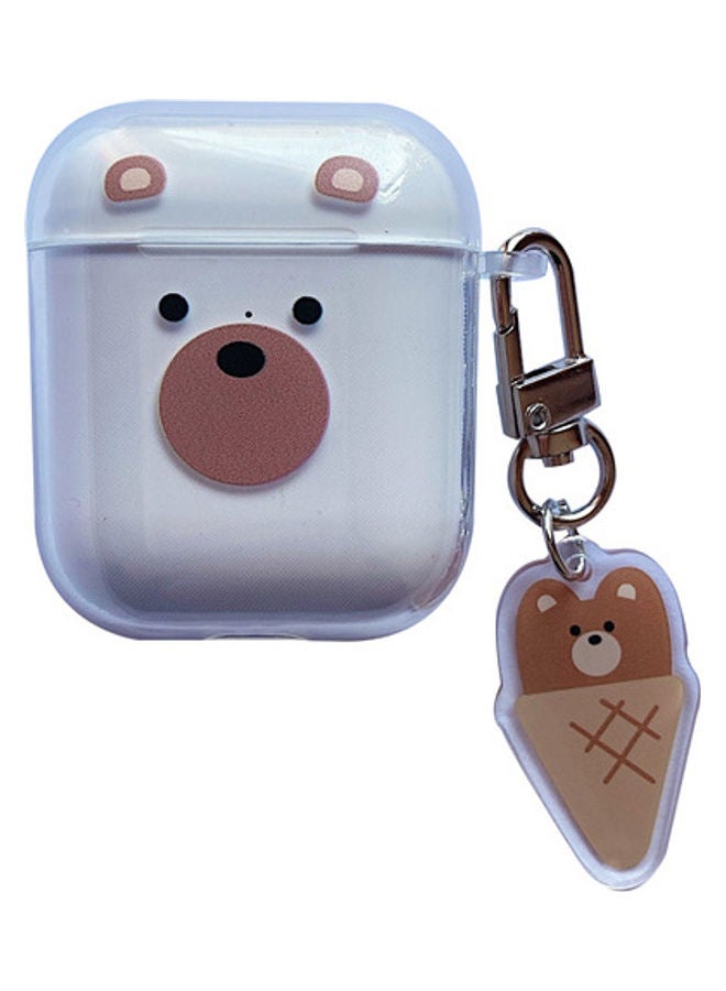 XiuWoo Cute Bear Themed Case Cover For Apple AirPods 1/2 Clear/Brown/Black - Image 1