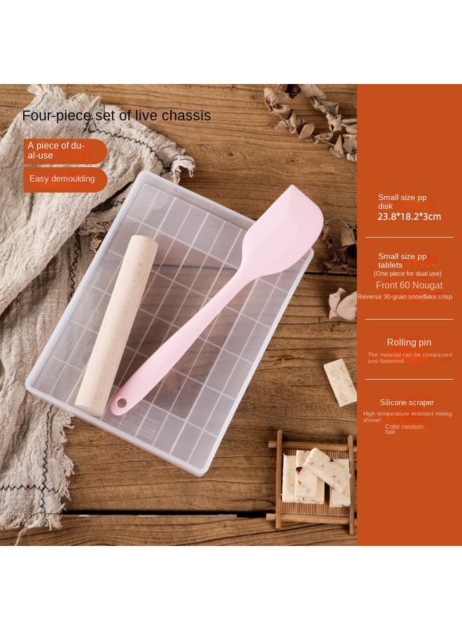 Bluejw PK7J Snowflake Crisp Mould Plate Nougat Tools Suit Household Complete Baking Diy Material Bag Homemade Non-stick - Image 1