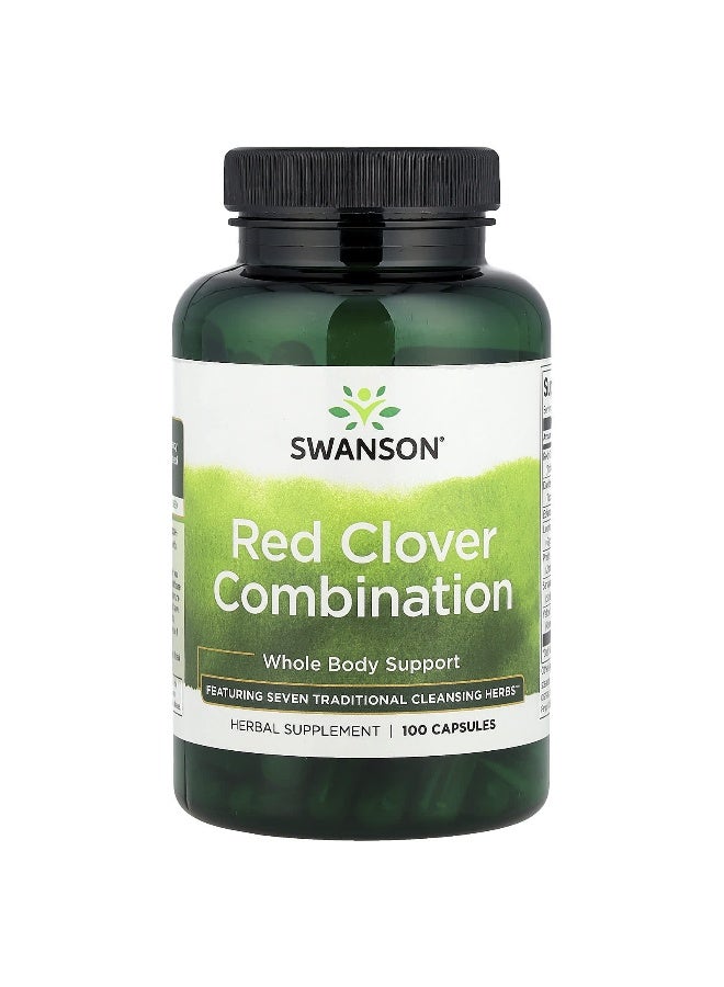 Swanson, Red Clover Combination, 100 Capsules - Image 1