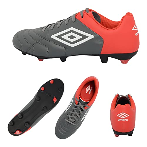 Umbro Boys Classico XI FG Jr Soccer Cleats GunmetalWhiteRed 11Y - Image 3