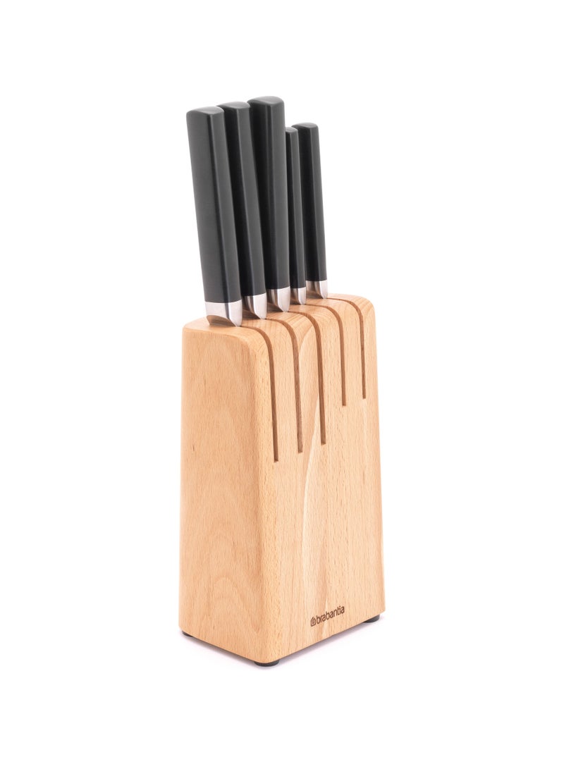 brabantia Knife Block plus Knives - Beech Wood  - Image 2