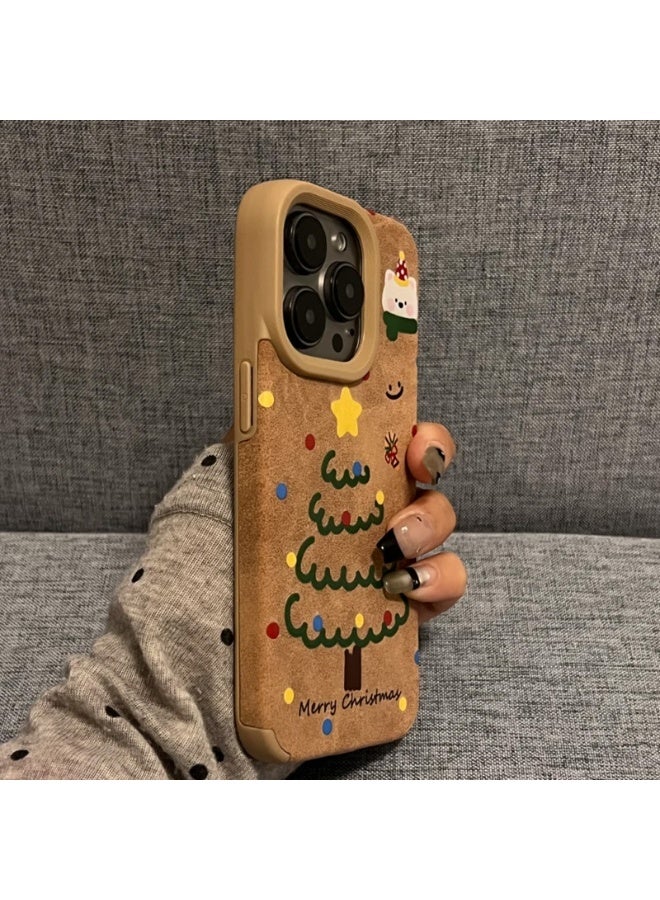 NIBEMINENT Brown Christmas Tree Protective TPU Case Cover For iPhone 15 Plus - Image 2