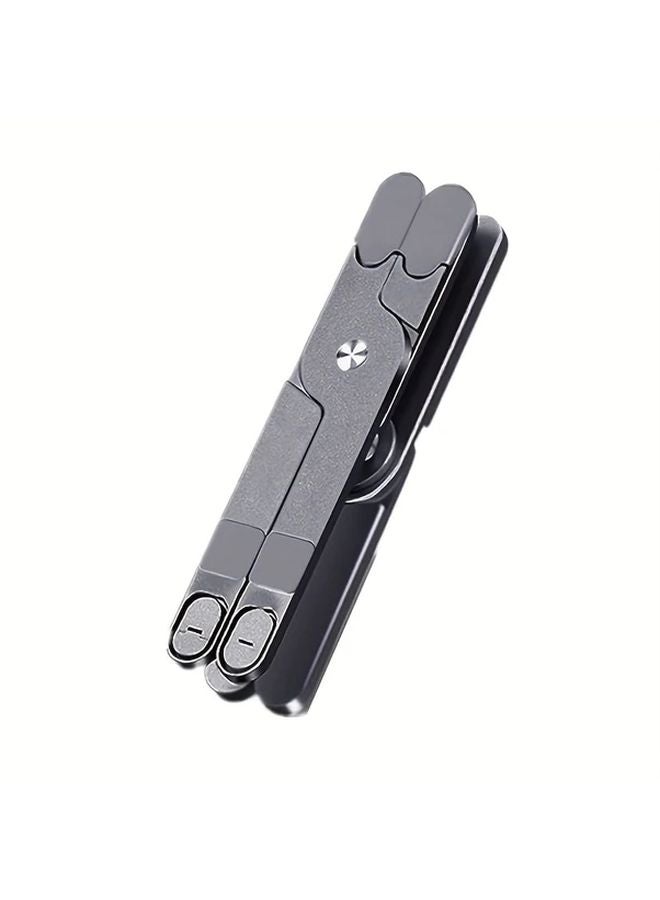 Grey Aluminum Alloy Ergonomic Adjustable Laptop Stand 360 Rotating Tripod Foldable - Image 2