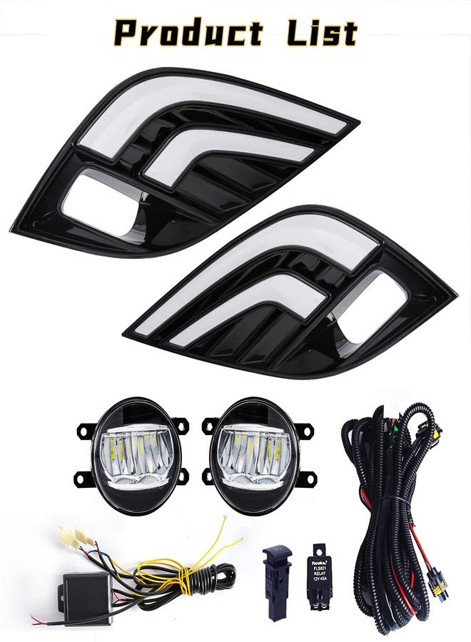 VGETTING Daytime Running Light For Toyota Camry 2018 2019 2020 LED Fog Light Replacement Dual-Colors Light Assembly With LED Lamp Blub For Camry SE XSE - Image 2