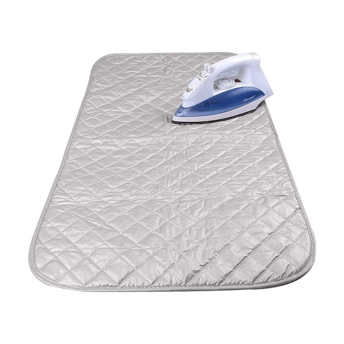 MAGNETIC IRONING MAT BLANKET IRONING BOARD REPLACEMENT IRON BOARD ALTERNATIVE COVER PORTABLE TRAVEL IRONING PAD QUILTED HEAT RESISTANT IRONING PAD COVER FOR WASHER DRYER TABLE TOP 33X 19 GRAY