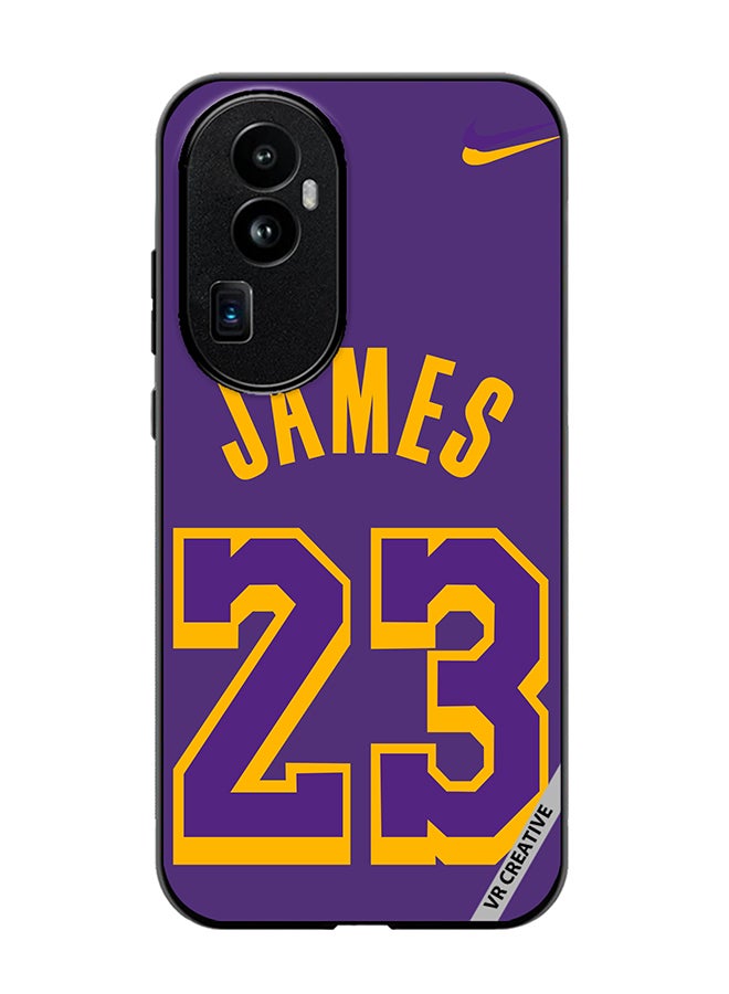 VR CREATIVE Protective Case Cover For Oppo Reno 10 Pro Plus James 23 Purple Design Multicolour - Image 1