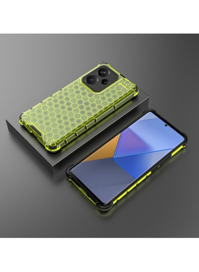 Case for Redmi Note 13 Pro Plus Shockproof Honeycomb Phone Case Green - Image 3