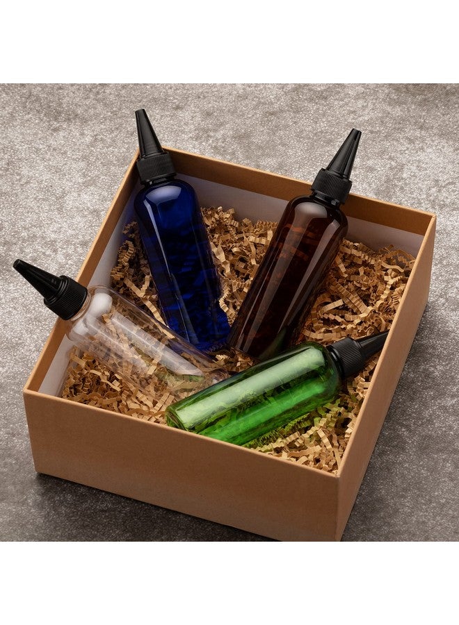 تيكسون زجاجات صبغ الشعر من تيكسون، عبوة من 5 زجاجات ضغط قابلة لإعادة التعبئة، زجاجات بلاستيكية فارغة بغطاء علوي ملتوي (3.4 أونصة، لون كهرماني) - Image 4