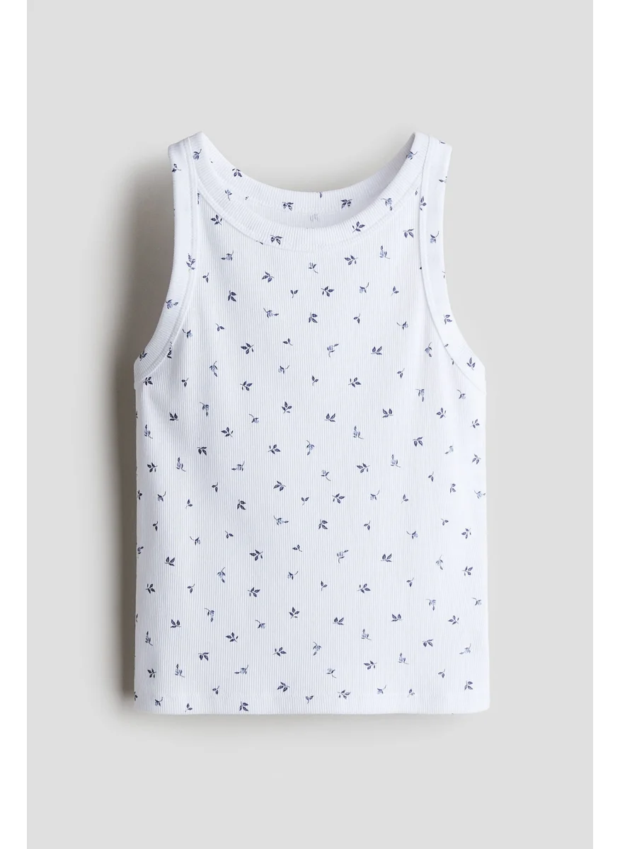اتش اند ام Ribbed Cotton Vest Top