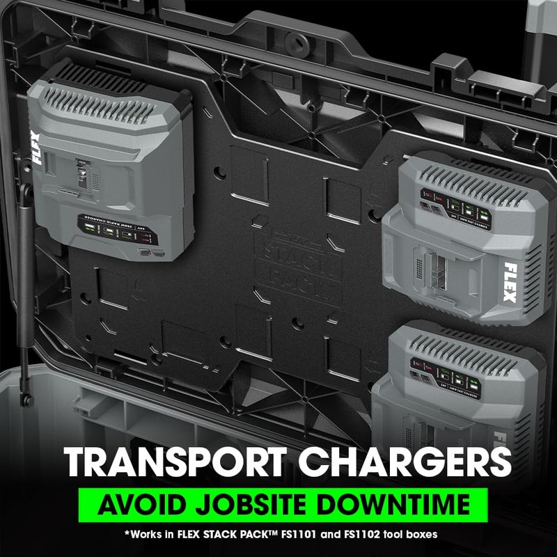 FLEX STACK PACK Storage System Adjustable Charger Mounts (2 Pack) - FS1606-2 - Image 2