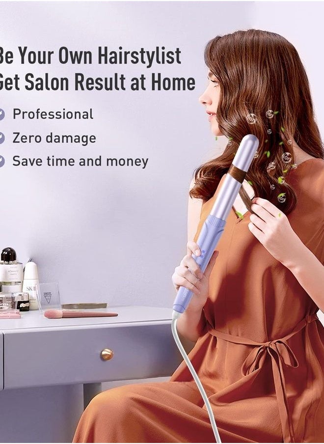 BESTOPE PRO - Waver Curling Iron Curling Wand - BESTOPE PRO 5 in 1 Curling Wand Set with 3 Barrel Hair Crimper for Women, Fast Heating Crimper Wand Curler in All Hair Type - Purple - Image 1