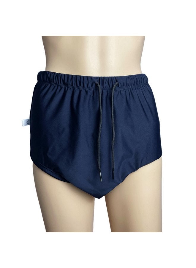 AQX AQX Reusable Adult Swim Diapers Special Needs, Washable Cloth Diapers Leakproof, Swimmers Nappy Trunks Pull Ups for Incontinence Protection Unisex (L, Blue)  - Image 2
