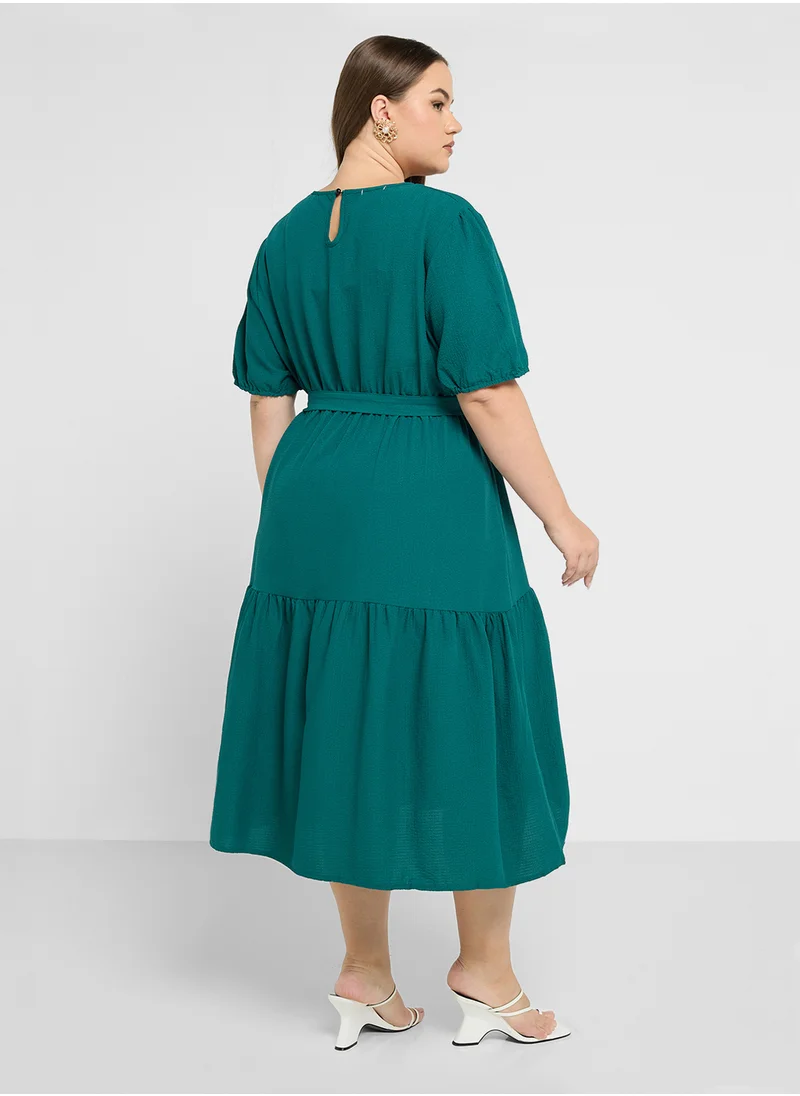 Ella Plus Puff Sleeve Dress