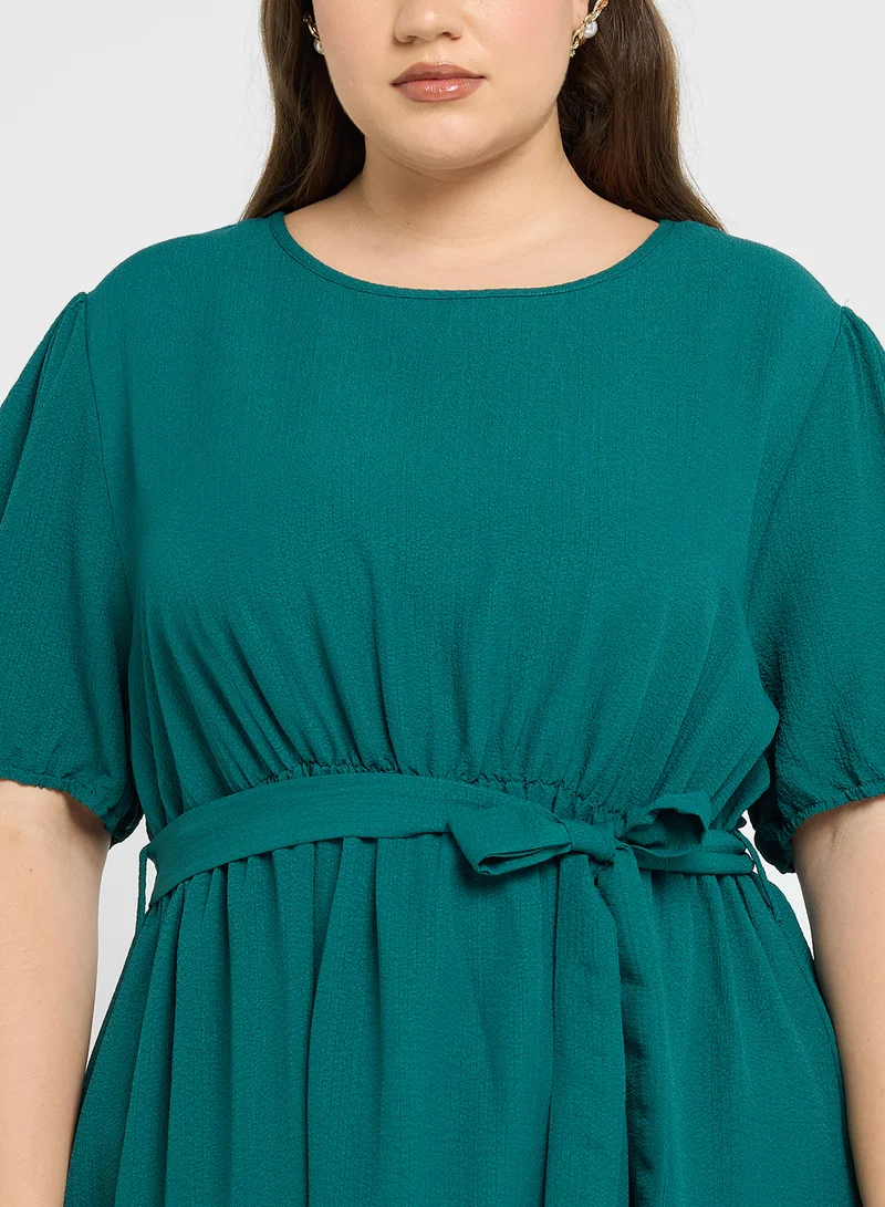 ايلا بلس Tiered Waist Tie Dress