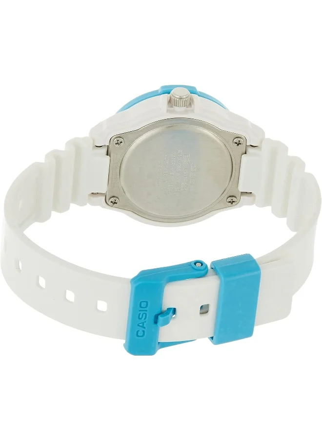 CASIO Women's Analog Display Watch With White Resin Strap - LRW-200H-2B