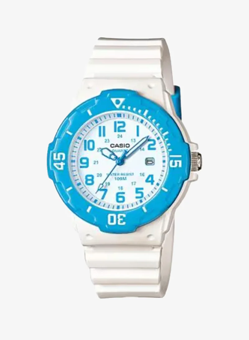كاسيو Women's Analog Display Watch With White Resin Strap - LRW-200H-2B