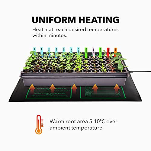 BN-LINK Seedling Heat Mat Warm Hydroponic Heating Pad Waterproof 20" x 20.75" for Seed Starting Greenhouse and Germination - Image 5