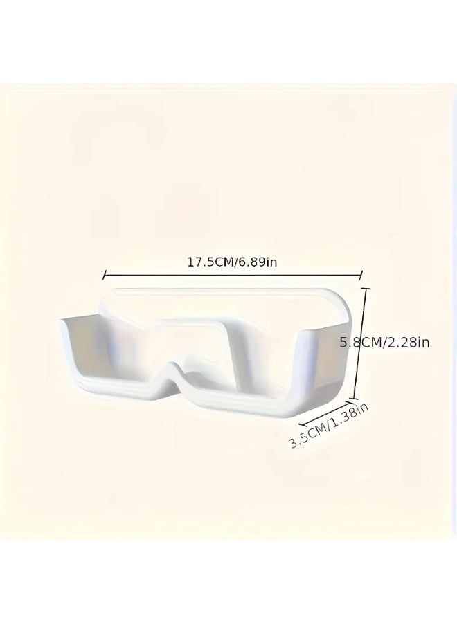 SCENT HOUSE 2pcs Valentine's Day Wall-Mounted Glasses Case - White, Hard-Shell Organizer - Image 5