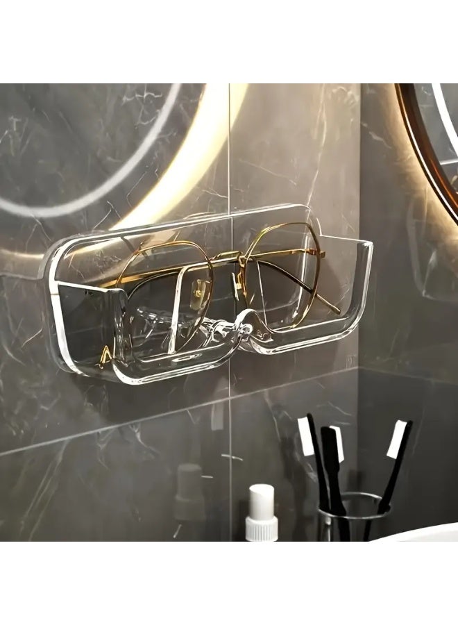 SCENT HOUSE 2pcs Valentine's Day Wall-Mounted Glasses Case - White, Hard-Shell Organizer - Image 4