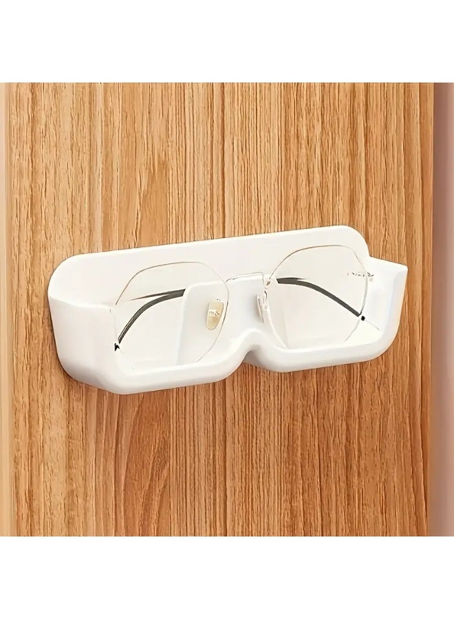 SCENT HOUSE 2pcs Valentine's Day Wall-Mounted Glasses Case - White, Hard-Shell Organizer - Image 1