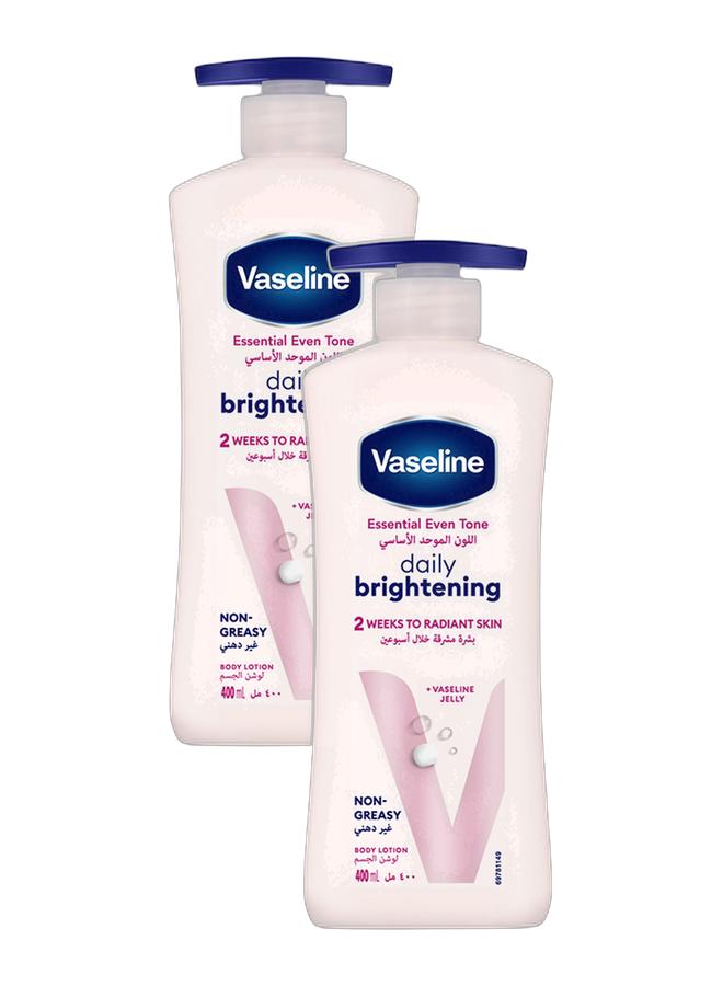 Vaseline Essential Even Tone Daily Brightening Body Lotion 400ml Bundle 2 pieces - Image 1