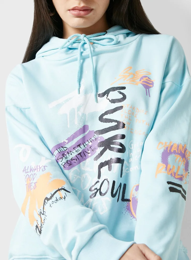 Ginger Graphic Detail Hoodie
