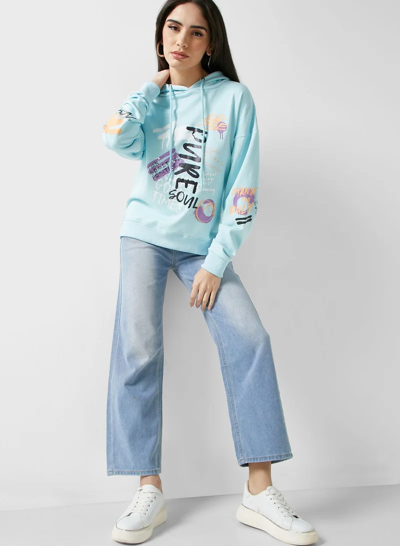 Ginger Graphic Detail Hoodie