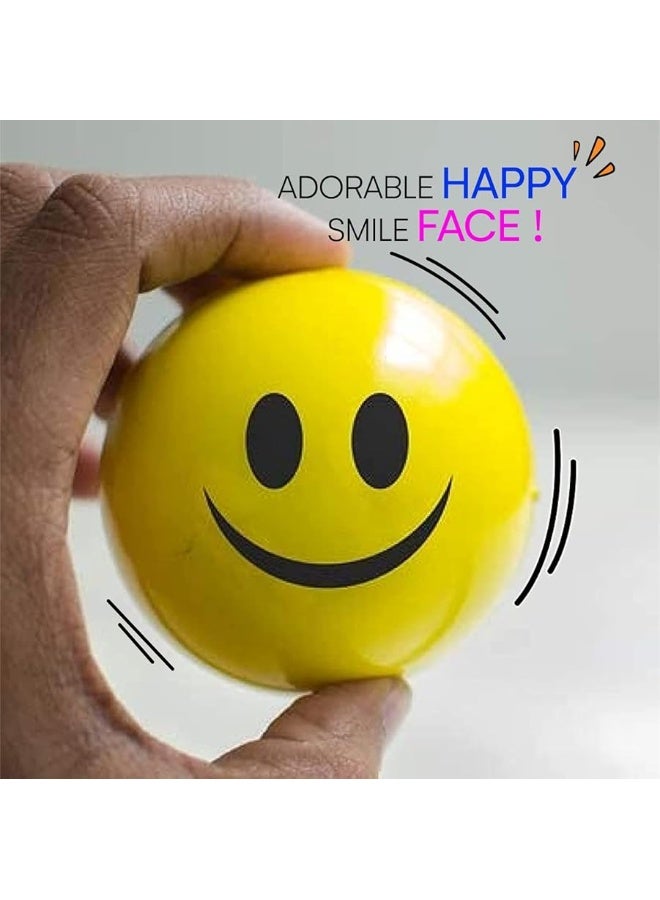 Neliblu 24 Pack Smile Stress Balls for Kids and Adults  2 Stress Balls in Bulk  Neon Yellow Funny Face Squishy Balls to Support Anxiety  Fidget Toys Party Favors Goodie Bag Stuffers for Kids - Image 4