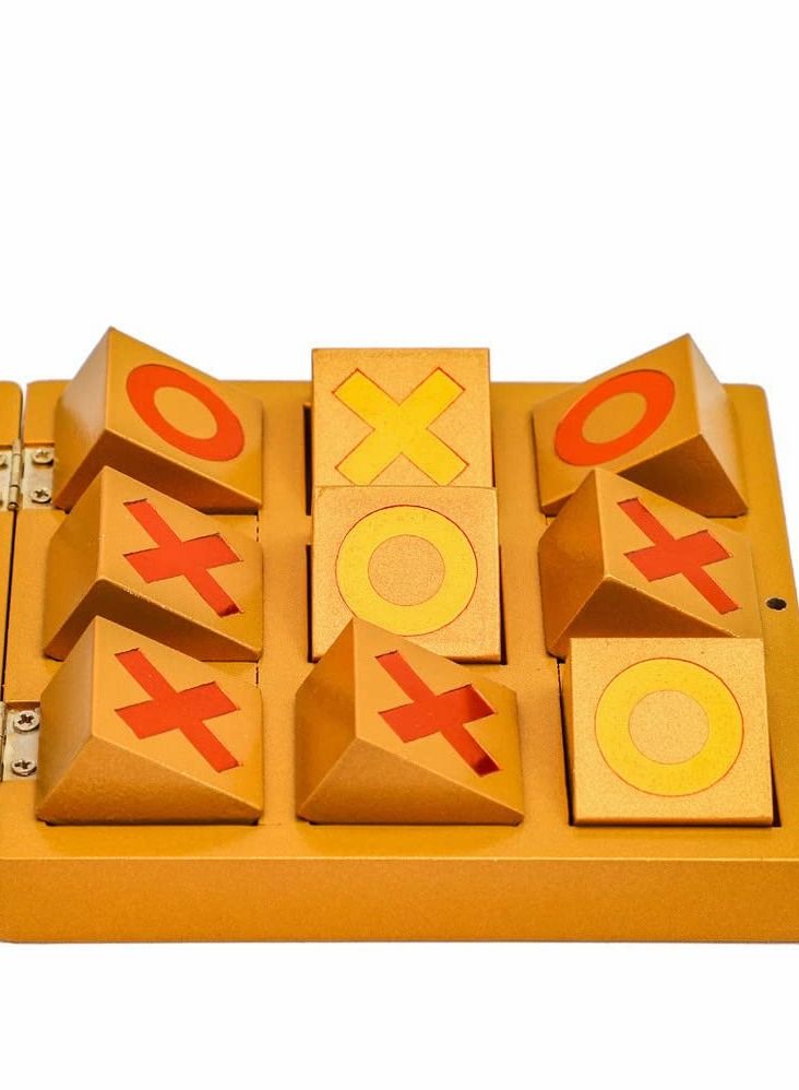 Tic Tac Toe Game Toy, Classic Wooden Checkerboard Educational Family Game Toys Set with Storage Box for Table, Decorations, Living Room, Tabletop Game for Adults and Kids  - Image 5