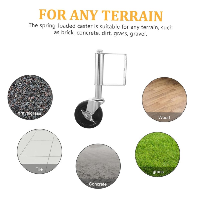 عجلة بوابة ثقيلة مع عجلة ممتصة للصدمات لبوابات الأسوار سهلة التركيب - Image 4