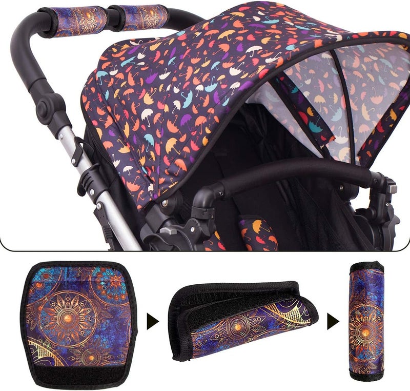 PG6 3 Pcs a Set, Comfort Neoprene Handle Wraps/Grip/Identifier for Travel Bag Luggage Suitcase Baby Carriage - Image 4