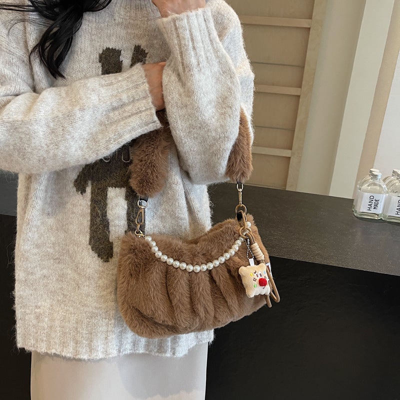 Women's Plush Shoulder Bag - Image 3