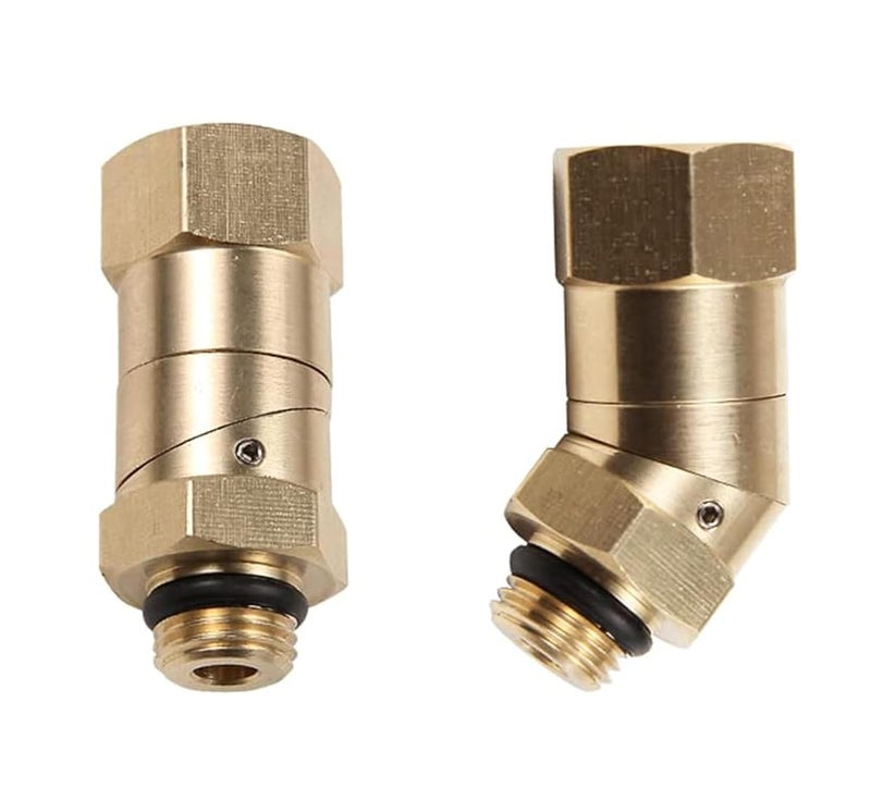 JPT 45° Adjustable Pivot Coupler with 360° Rotating Nozzle Head, High-Pressure Washer Adapter, M14 Thread, Compatible with 4500 PSI Pressure Washers - Image 1