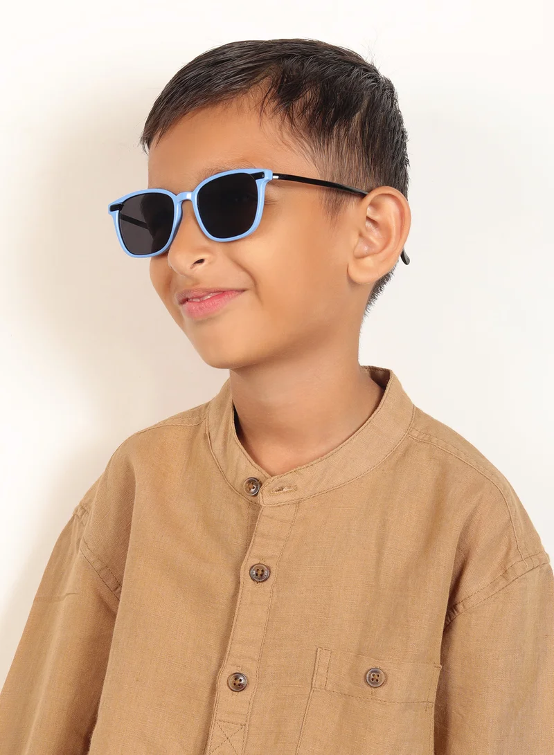 Woggles Stylish Cornflower Blue Square Kids Sunglasses
