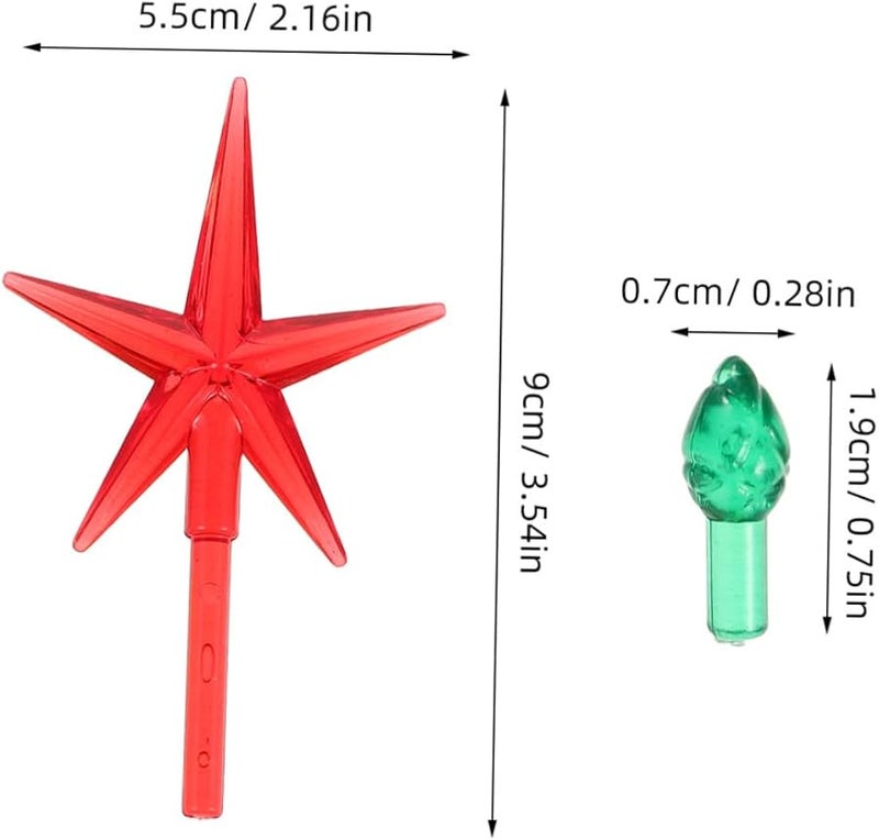 Plastic Replacement Bulbs and Stars for Ceramic Christmas Tree Lights DIY Holiday Decoration Accessories - Image 3