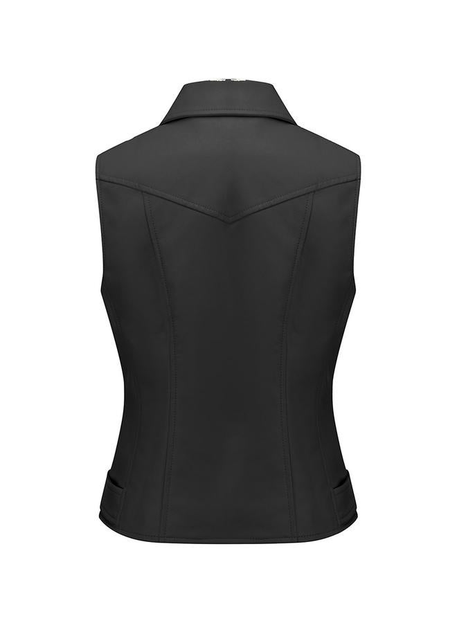 تايك تو جاكيت بايكر قصير بدون أكمام - Image 3