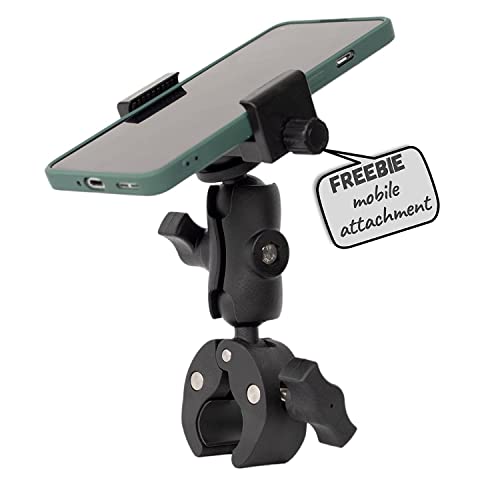 ADOFYS Action Camera and Mobile Universal Aluminium Alloy Mount with Two 360° rotational Angle and with Quick Release clamp for Motorcycle and Bicycle Compatible with Action Camera and Mobile Phone - Image 2