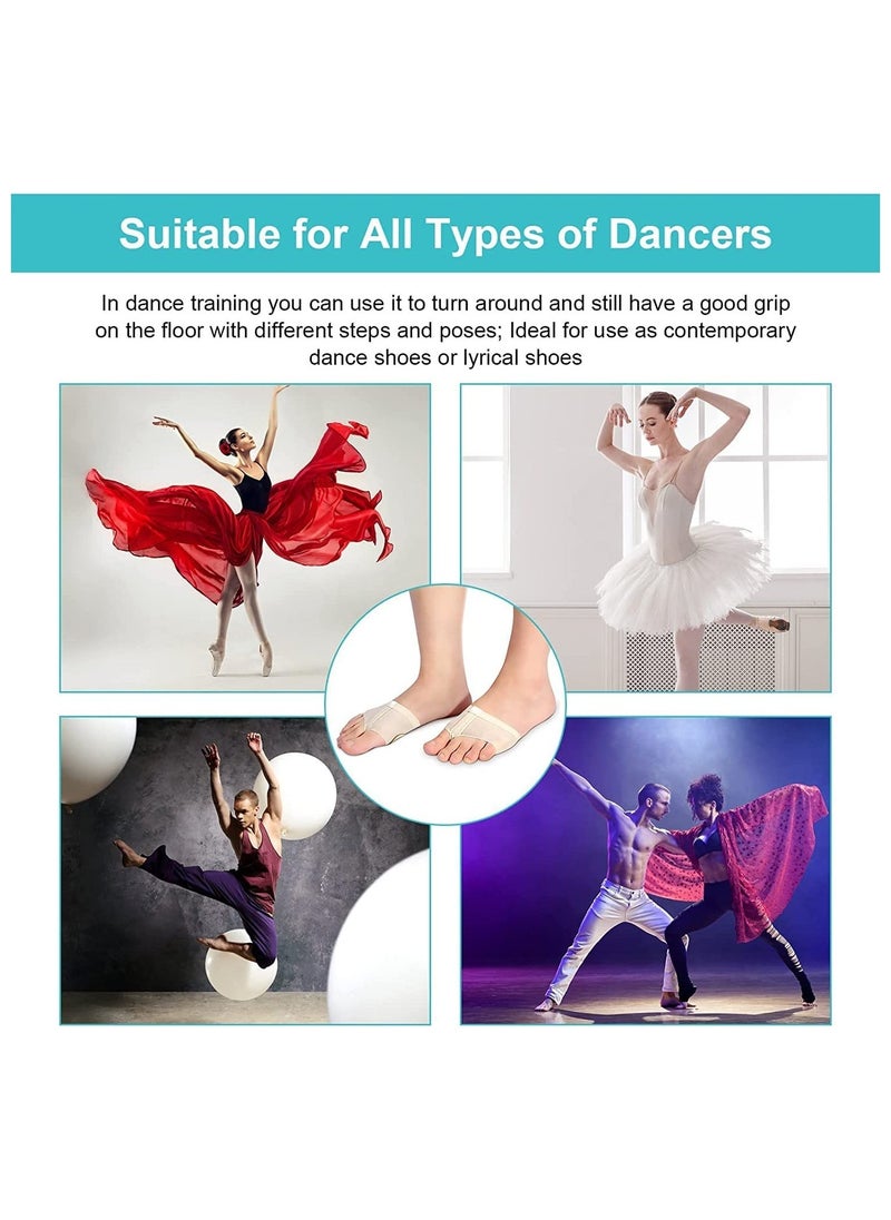 Generic - Dance Foot Thongs Ballet Dance Wear Nude Lyrical Shoes Dance Foot Toe Pad Support Breathable Paw Shoes for Jazz Ballet Modern Contemporary Dance Wear 2 Pairs XL - Image 1