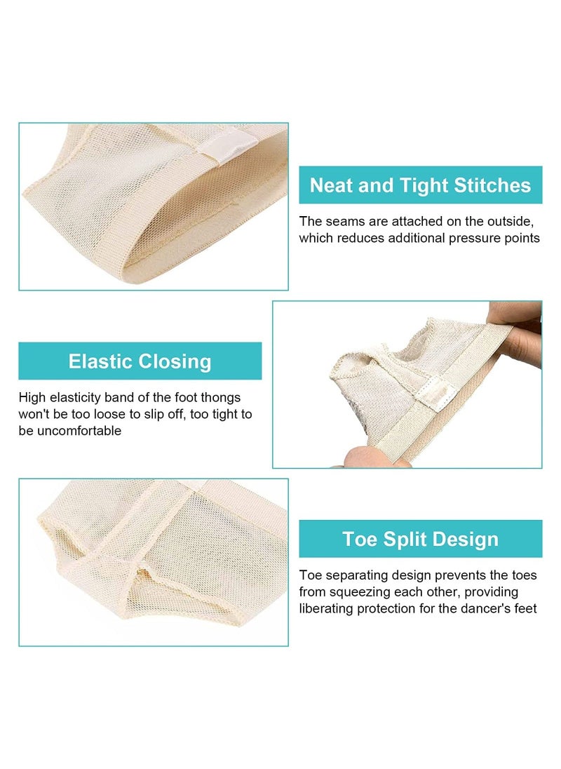 Generic - Dance Foot Thongs Ballet Dance Wear Nude Lyrical Shoes Dance Foot Toe Pad Support Breathable Paw Shoes for Jazz Ballet Modern Contemporary Dance Wear 2 Pairs XL - Image 1