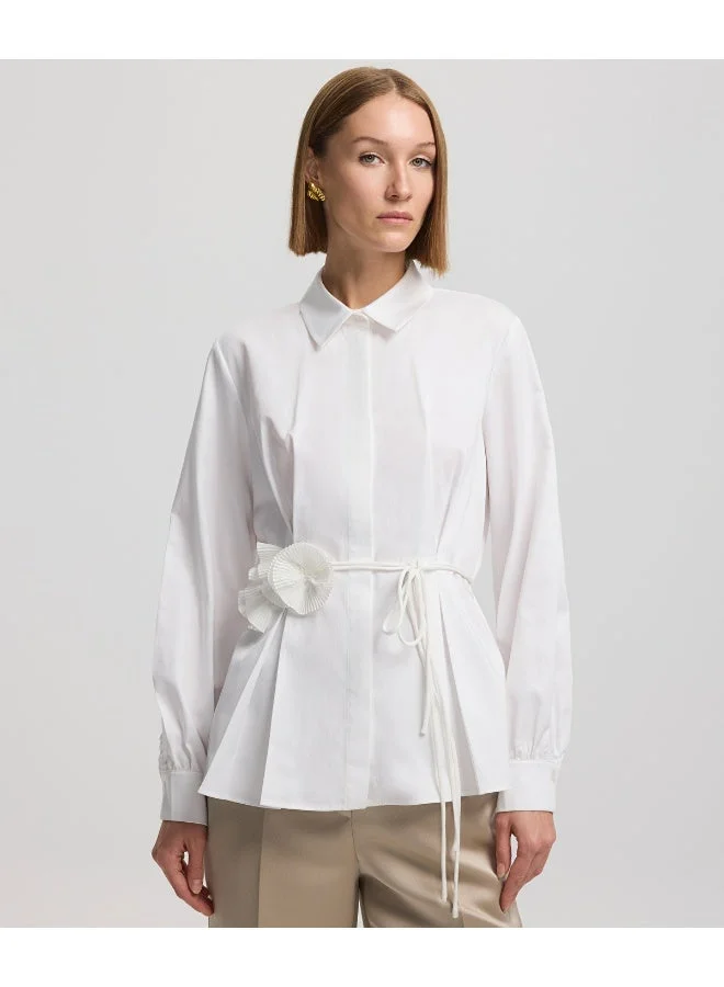 ابيكول قميص بوبلين بحزام