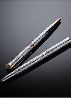 VERSACE Ballpoint Pen - Stainless Steel Barrel with Rosegold Clip and Medusa Top  - Image 5