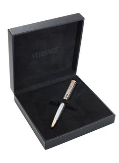 VERSACE Ballpoint Pen - Stainless Steel Barrel with Rosegold Clip and Medusa Top  - Image 4