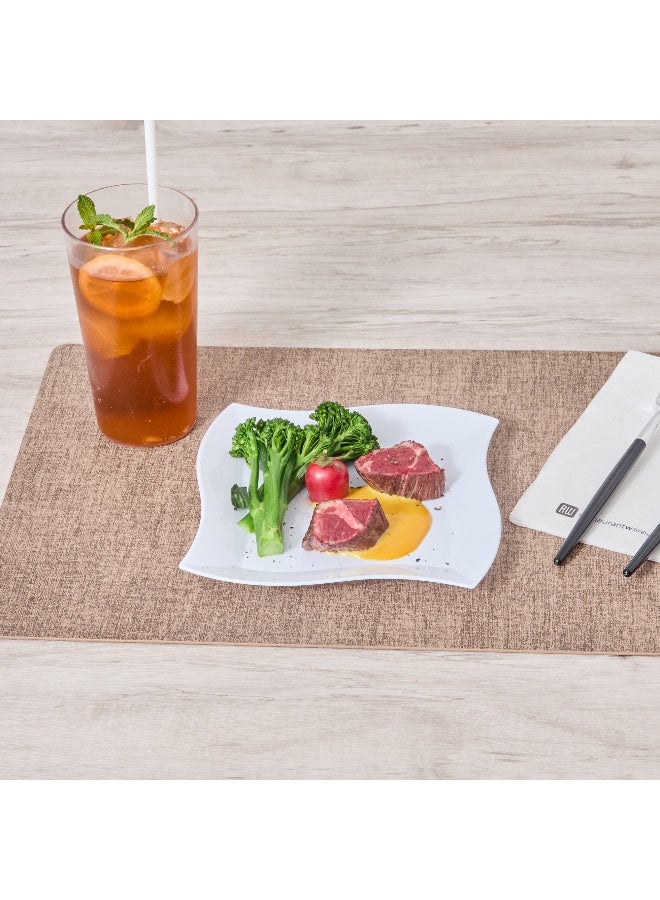 Restaurantware 7 x 7 Inch Dessert Plates, 100 Small Cocktail Plates - Square, Wavy Edges, White Plastic Disposable Appetizer Plates, Holds Sauces And Dips, For Wedding, or Birthday Parties - Image 3