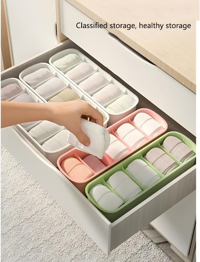 Roktry Organizer for Wardrobe | Pack of 4 Closet Storage Dividers for Household Use, Scarves, Socks, Tie, Inner-wear, Clothing, Multicolor Wardrobe Organizer - Image 4