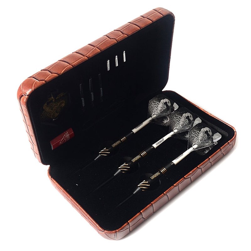 CUESOUL Black Scorpion 20 Grams Steel Tip Darts Set with Deluxe PU Darts case - Image 5